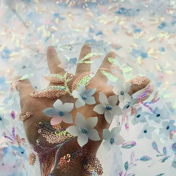 Wholesale Custom Tulle Fabric Embroidery Lace Fabric