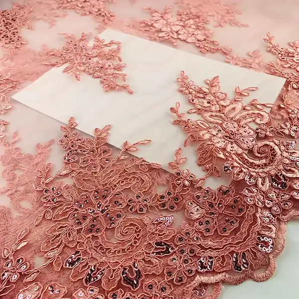 Wholesale Custom Tulle Fabric Embroidery Lace Fabric