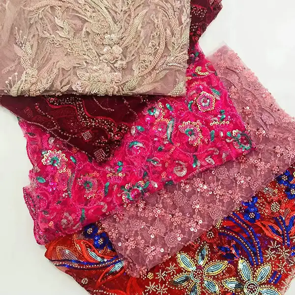 Wholesale Custom Tulle Fabric Embroidery Lace Fabric