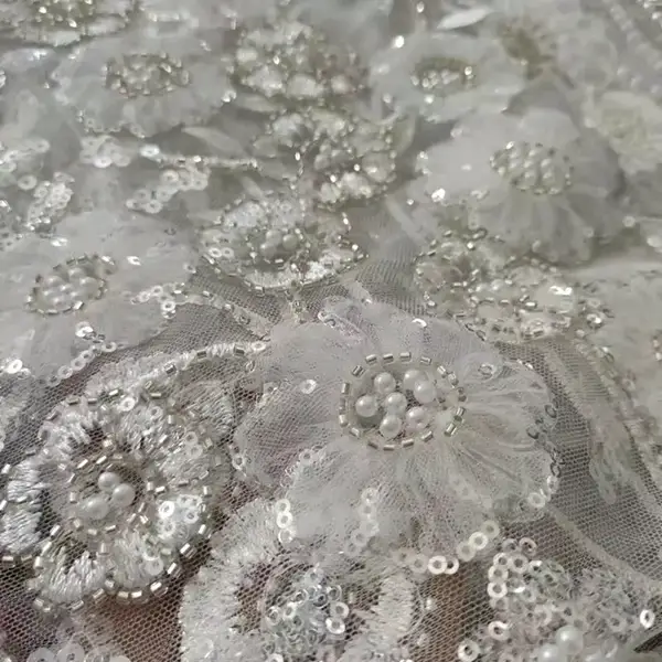 Wholesale Custom Tulle Fabric Embroidery Lace Fabric
