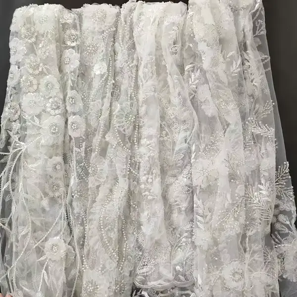 Wholesale Custom Tulle Fabric Embroidery Lace Fabric