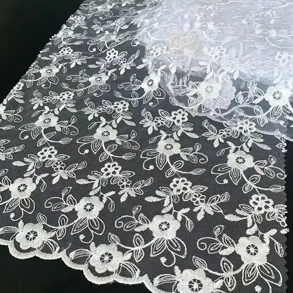 Wholesale Custom Tulle Fabric Embroidery Lace Fabric