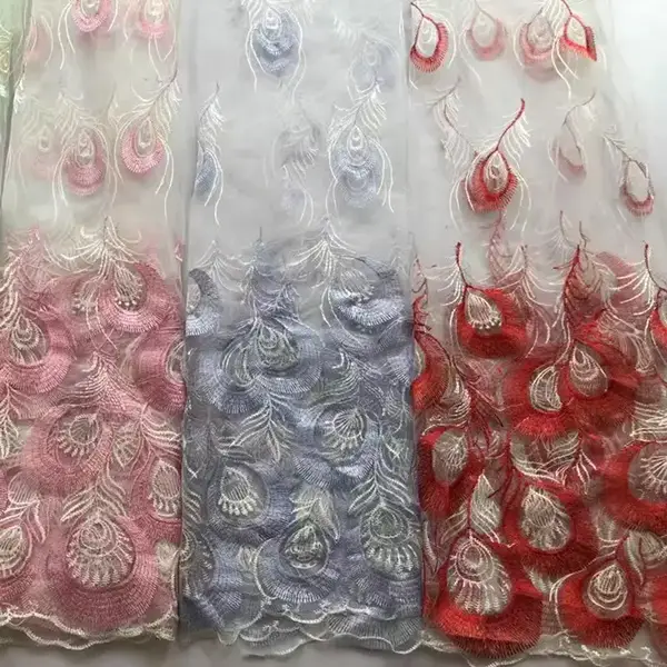 Wholesale Custom Tulle Fabric Embroidery Lace Fabric