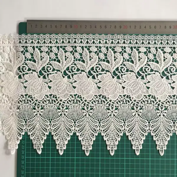 Multicolor Embroidered Lace With 3d Mesh Flowers Ribbon Beaded Tube Barcode Embroidery Lace