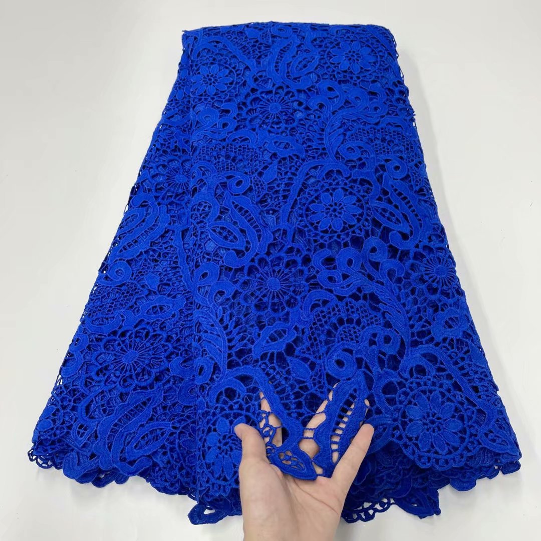 Wholesale Price 100% Cotton Colorful French Embroidery Lace Fabric for Women Dress
